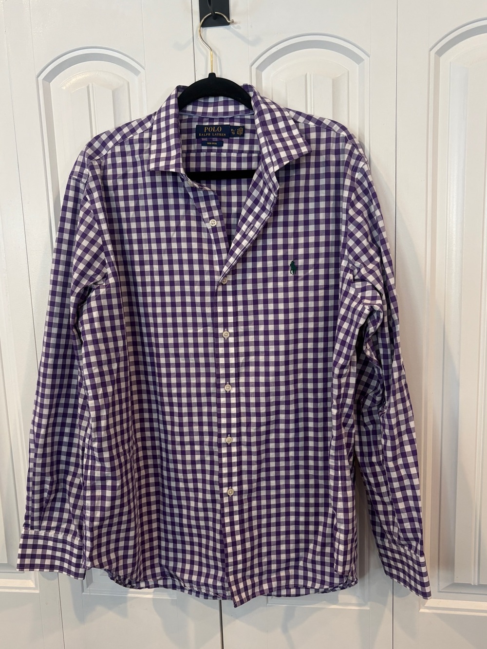 Polo Ralph Lauren purple and white button down shirt size size XL